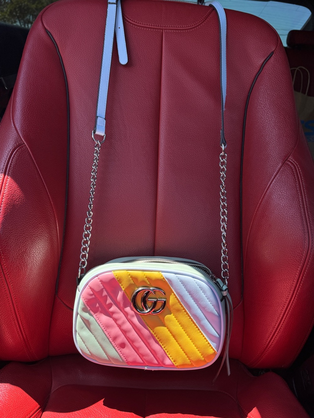 GG Pastel Marmont Rainbow Mini Crossbody Bag 🩵🩷💛